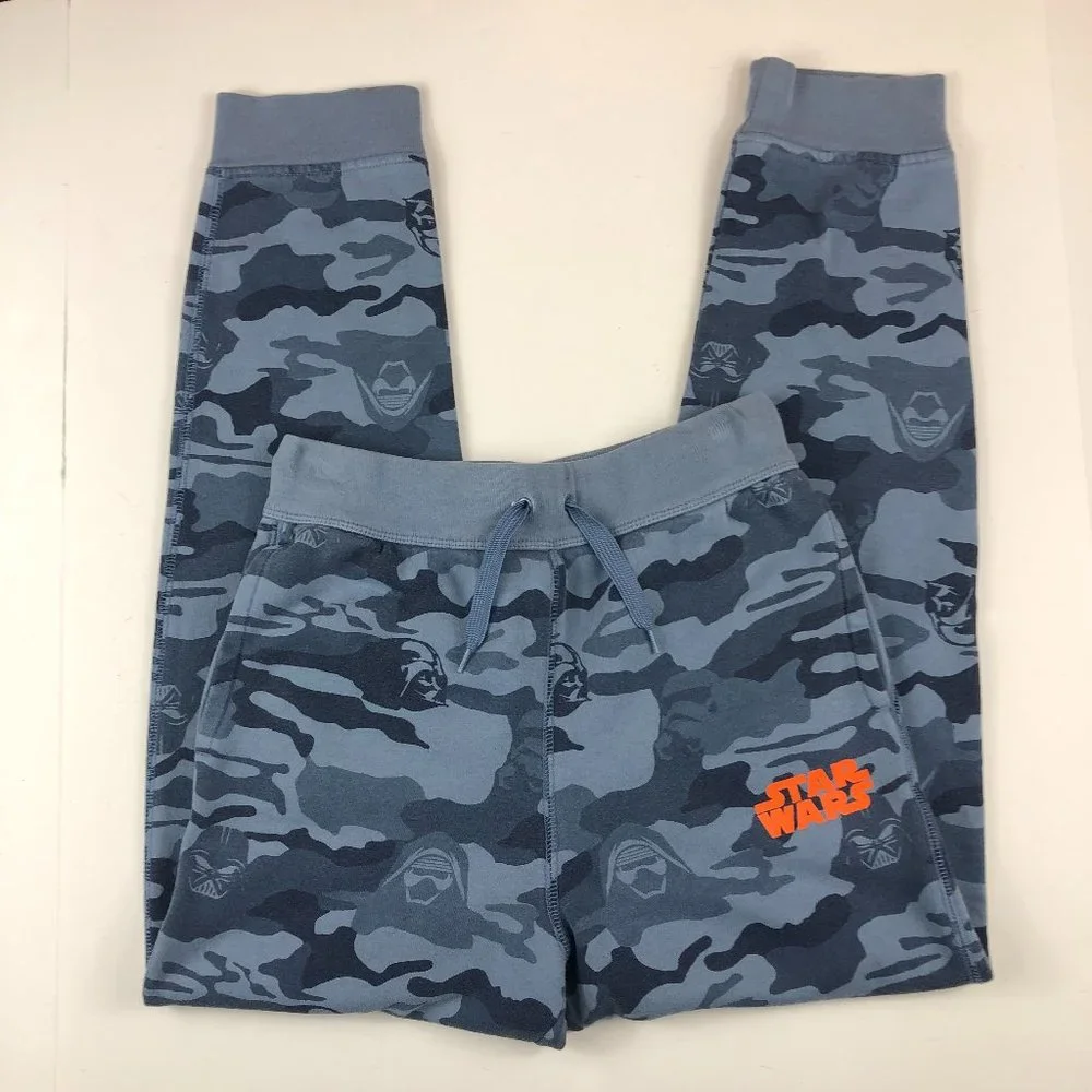Gap Star Wars Blue Cozy Classic Camo Joggers Athletic Gym Comfy